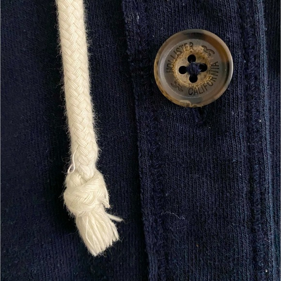 Hollister Dark Navy Blue Button Up Hoodie Size XS - Picture 6 of 6